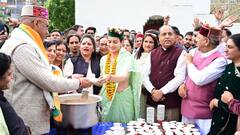 Lok Sabha Election: मंडी से BJP उम्मीदवार कंगना रनौत ने की 'चाय पर चर्चा', देखें तस्वीरें