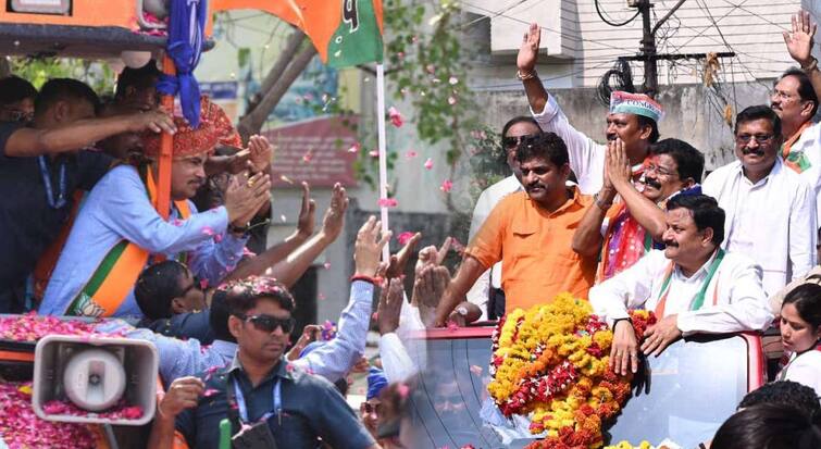 Nagpur Lok Sabha Election Vikas Thakre Vs Nitin Gadkari candidate for nagpur constituency campaign and show of strength in nagpur maharashtra marathi news Nagpur Lok Sabha Election : नागपूर मतदारसंघात भाजप-कांग्रेसची प्रतिष्ठा पणाला; रणरणत्या उन्हात दिग्गज नेते प्रत्यक्ष मैदानात 