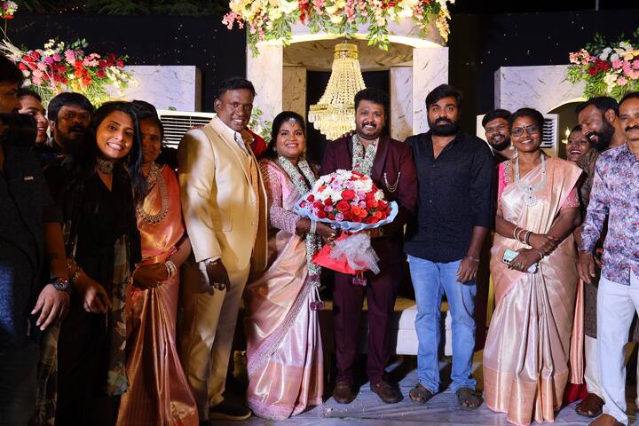 மணமக்களை நேரில் வாழ்த்திய நடிகர் விஜய் சேதுபதி..