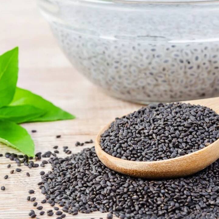 ਤੁਲਸੀ ਦੇ ਪੱਤਿਆਂ ਨਾਲ ਜ਼ੁਕਾਮ, ਖੰਘ ਅਤੇ ਫਲੂ ਨੂੰ ਆਸਾਨੀ ਨਾਲ ਠੀਕ ਕੀਤਾ ਜਾ ਸਕਦਾ ਹੈ। ਪਰ ਤੁਲਸੀ ਦੇ ਪੱਤੇ ਹੀ ਨਹੀਂ ਸਗੋਂ ਇਸ ਦੇ ਬੀਜ ਵੀ ਸਿਹਤ ਲਈ ਬਹੁਤ ਫਾਇਦੇਮੰਦ ਹੁੰਦੇ ਹਨ। ਤੁਲਸੀ ਦੇ ਬੀਜਾਂ 'ਚ ਫਾਈਬਰ, ਜ਼ਰੂਰੀ ਫੈਟੀ ਐਸਿਡ, ਐਂਟੀ-ਆਕਸੀਡੈਂਟ, ਆਇਰਨ ਅਤੇ ਮੈਗਨੀਸ਼ੀਅਮ ਵਰਗੇ ਤੱਤ ਪਾਏ ਜਾਂਦੇ ਹਨ। ਇੱਥੇ ਜਾਣੋ ਇਨ੍ਹਾਂ ਬੀਜਾਂ ਦੇ ਸੇਵਨ ਨਾਲ ਸਰੀਰ ਨੂੰ ਕੀ ਫਾਇਦੇ ਹੁੰਦੇ ਹਨ।