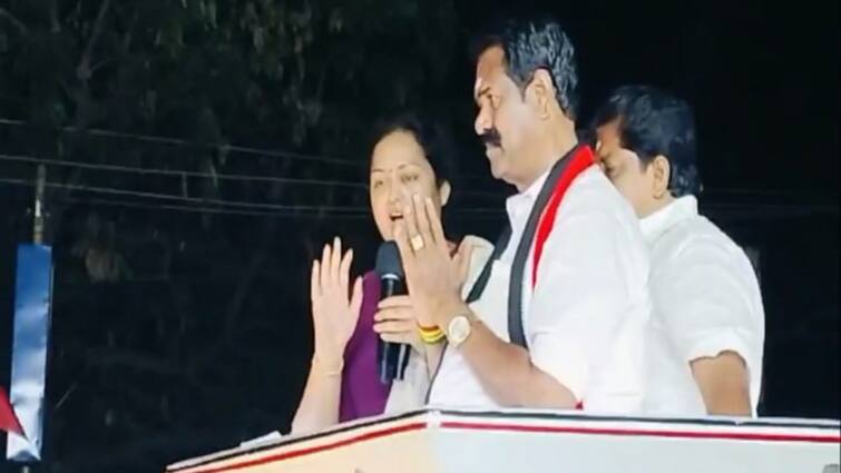 Lok Sabha Election 2024 Actress Vindhya campaigned in support of AIADMK candidate in Ramanathapuram - TNN Lok Sabha Election 2024: ராமநாதபுரத்தில் திமுக, பாஜக கூட்டணியை விட்டு விளாசிய நடிகை விந்தியா