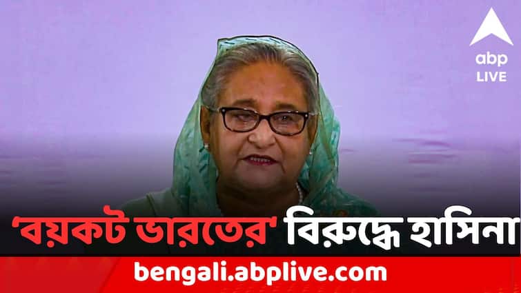 Bangladesh PM Sheikh Hasina attacks boycott India campaigners, said স্ত্রীদের কাছে থাকা ভারতীয় শাড়ি পোড়ান