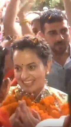 कंगना रनौत कार्यकर्ताओं से मुलाकात करने पार्टी कार्यालय पहुंची | ABP Shorts