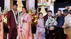 Indraja Shankar - Karthik : சென்னையில் ஜாம் ஜாம் என நடைபெற்ற ரோபோ சங்கர் மகளின் திருமண வரவேற்பு..படையெடுத்த திரை பிரபலங்கள்!