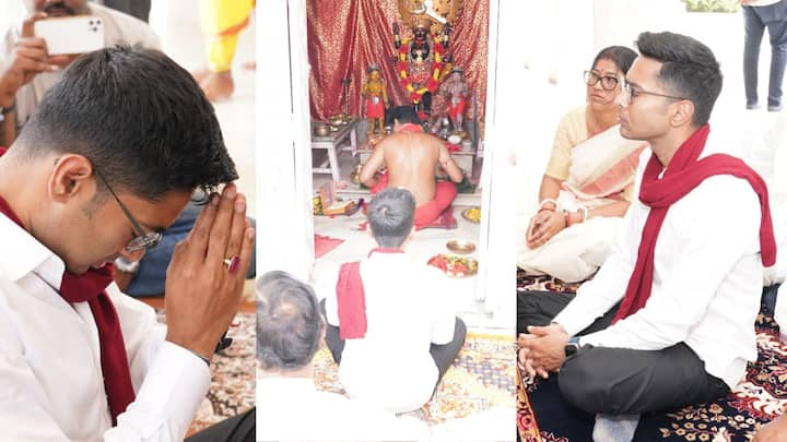 Abhishek at Madan Mohan Temple: নির্বাচনী রণকৌশল তৈরিতে কোচবিহারে অভিষেক। প্রথমেই গেলেন মদনমোহন মন্দিরে।  ছবি: তৃণমূলের সোশ্যাল মিডিয়া অ্যাকাউন্ট থেকে সংগৃহীত।