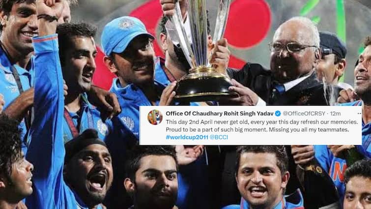 World Cup 2011 winner team india beat sri lanka in finals 2 april ms dhoni sachin tendulkar virat kohli internet users reacted World Cup 2011: एक 'छक्के' से खत्म हुआ था 28 साल का इंतजार, भारत के वर्ल्ड चैंपियन बनने पर क्या बोली पब्लिक?
