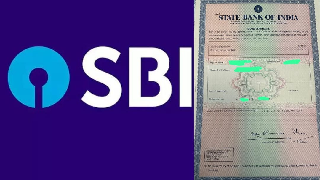 Man Discovers Grandfather's SBI Shares Worth Rs 500 Bought in 1994, Here's the Current Value 1994-ல் தாத்தா வாங்கிய எஸ்.பி.ஐ. பங்கு! இப்போது அதன் மதிப்பு எவ்வளவு? குஷியில் பேரன்