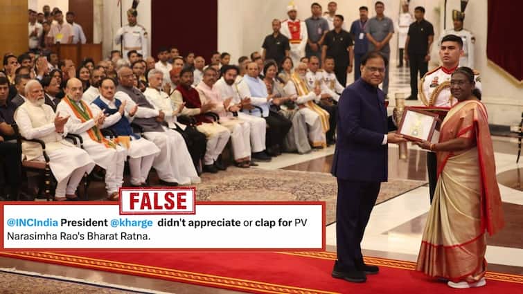 Fact Check Narasimha Rao Bharat Ratna Image Shared With False Claims About congress president Mallikarjun Kharge Fact Check: Narasimha Rao Bharat Ratna Image Shared With False Claims About Congress President Kharge