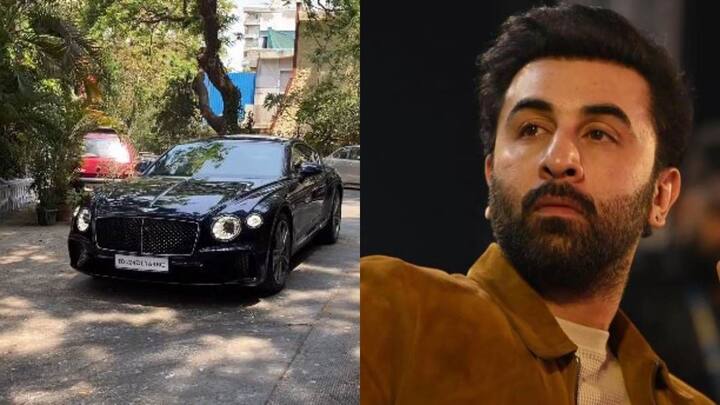 Ranbir Kapoor buys new luxury car bentley continental worth rupees 8 crore Ranbir Kapoor New Car: रणबीर कपूर ने खरीदी  8 करोड़ की ब्लैक बेंटले कार! मुंबई की सड़कों पर ड्राइविंग करते आए नजर