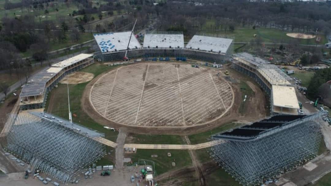 Watch Video: டி20 உலகக் கோப்பையில் இந்தியா - பாகிஸ்தான் மோதவுள்ள ஸ்டேடியம்.. முழுவீச்சில் தயாராகும் வீடியோ..