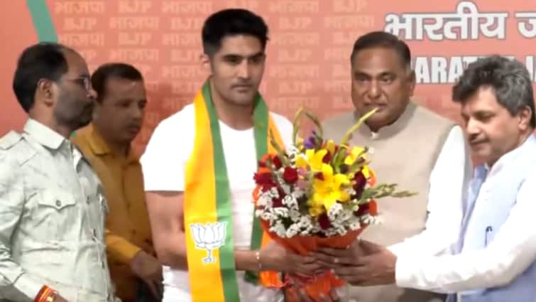 Former Congress Leader, Boxer Vijender Singh Joins BJP Ahead Of Lok Sabha Polls