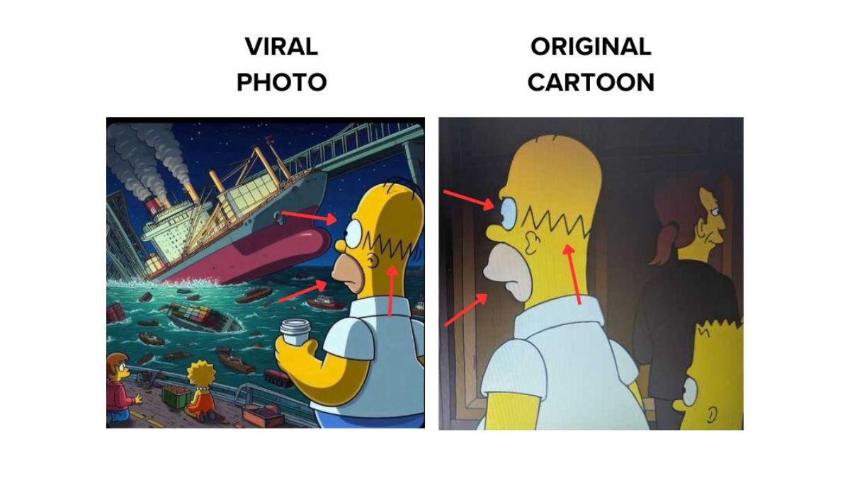 Fact Check: Viral Image Claiming 'The Simpsons' Predicted Baltimore Bridge Collapse Is Fake