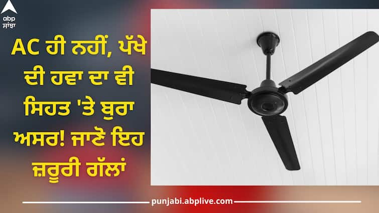 Health Tips: ac vs ceiling fan which is better for human health Health Tips: AC ਹੀ ਨਹੀਂ, ਪੱਖੇ ਦੀ ਹਵਾ ਦਾ ਵੀ ਸਿਹਤ 'ਤੇ ਬੁਰਾ ਅਸਰ! ਸੌਣ ਤੋਂ ਪਹਿਲਾਂ ਜਾਣੋ ਇਹ ਜ਼ਰੂਰੀ ਗੱਲਾਂ