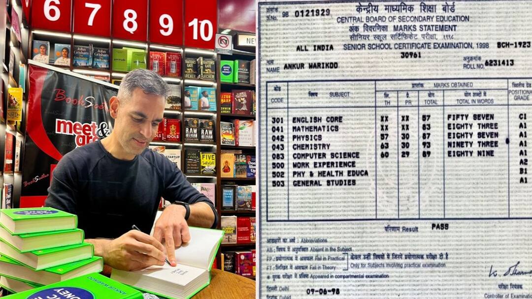 करोड़ों कमाने वाले इस शख्स को 12वीं में इंग्लिश में मिले थे केवल इतने नंबर, सोशल मीडिया पर शेयर की मार्कशीट Social Media Influencer and Ankur Warikoo Shares class 12 marksheet scored only 57 marks in english says this thing करोड़ों कमाने वाले इस शख्स को 12वीं में इंग्लिश में मिले थे केवल इतने नंबर, सोशल मीडिया पर शेयर की मार्कशीट