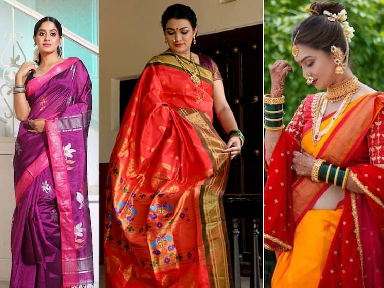 Gudi padwa 2024 special saree heavy designs of silk sarees Looks like an actress lifestyle marathi news Gudi Padwa 2024 : गुढीपाडवा खास, साडी भारी! सिल्क साड्यांच्या 'या' डिझाईन्स पाहिल्या? अभिनेत्री प्रमाणे दिसाल...