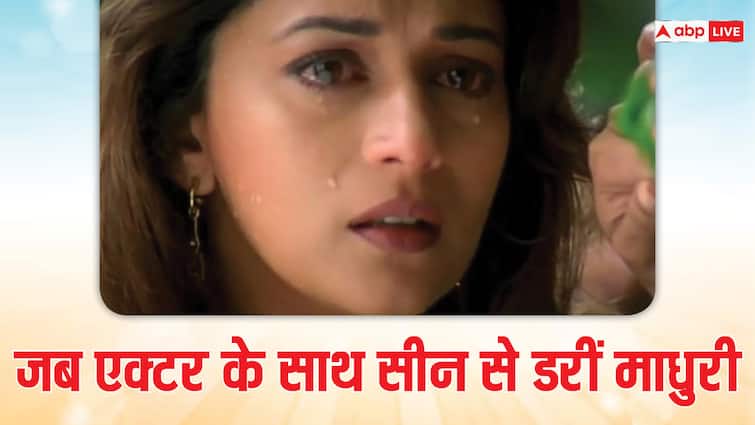 Madhuri dixit cried and refused to do scene with ranjeet during prem pratigya shoot जब इस एक्टर का नाम सुनकर डर गईं माधुरी, सीन करने से किया इनकार, फूट-फूटकर रोने लगी थीं 'धकधक' गर्ल