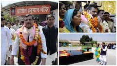 AAP's Sanjay Singh Visits Hanuman Mandir After Release From Tihar Jail