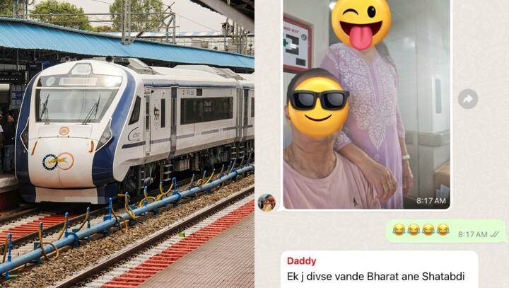 man trapped in vande bharat express while leaving wife daughter shares story trending news Viral: 'कार स्टेशन पर और सूरत में पापा...', पत्नी को छोड़ने गया शख्स ट्रेन में फंसा, बेटी ने सुनाया किस्सा