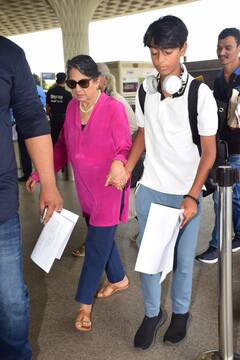 तनुजा का हाथ पकड़कर इस तरह केयर करते दिखे काजोल के बेटे युग, एयरपोर्ट पर दिखी नानी-नाती की बॉन्डिंग