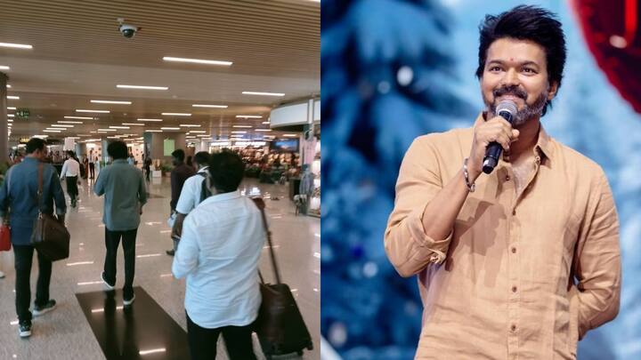 Vijay Latest : சென்னை விமான நிலையத்தில் காணப்பட்ட விஜயை, போட்டோ, வீடியோ எடுத்த நெட்டிசன்ஸ், அதனை இணையத்தில் பதிவிட்டுள்ளனர்