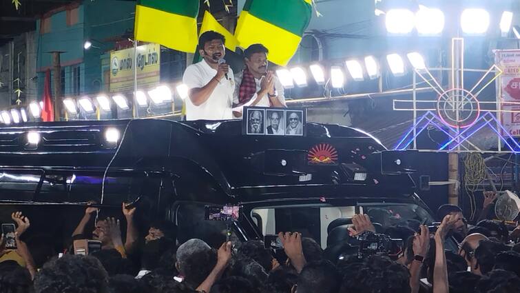 Lok Sabha Election 2024 Minister Udhayanidhi stalin campaign in Thanjavur - TNN பாஜகவும், அதிமுகவும் சேர்ந்து தமிழ்நாட்டு உரிமைகளைப் பறித்துவிட்டன  - அமைச்சர் உதயநிதி ஸ்டாலின்