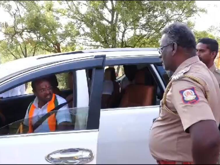 Bjp candidate Muruganandam Election officials  publicly threatened election officials involved in vehicle checks BJP AP Muruganandam : சோதனையில் ஈடுபட்ட தேர்தல் அதிகாரிகள்.. பகிரங்கமாக மிரட்டிய பாஜக வேட்பாளர் ஏ.பி. முருகானந்தம்