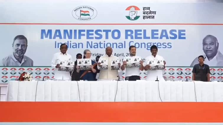 Lok Sabha Elections 2024 Congress Releases Manifesto for 2024 Lok Sabha elections Full Details Here Congress Manifesto Released: ఎన్నికల మేనిఫెస్టో విడుదల చేసిన కాంగ్రెస్, పాంచ్‌ న్యాయ్ పేరుతో హామీలు