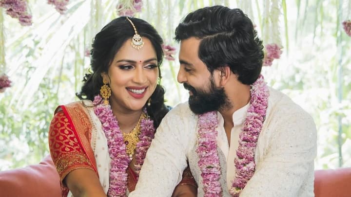 The actor Amala Paul recently had a baby shower and posted cheerful photos to her Instagram account.