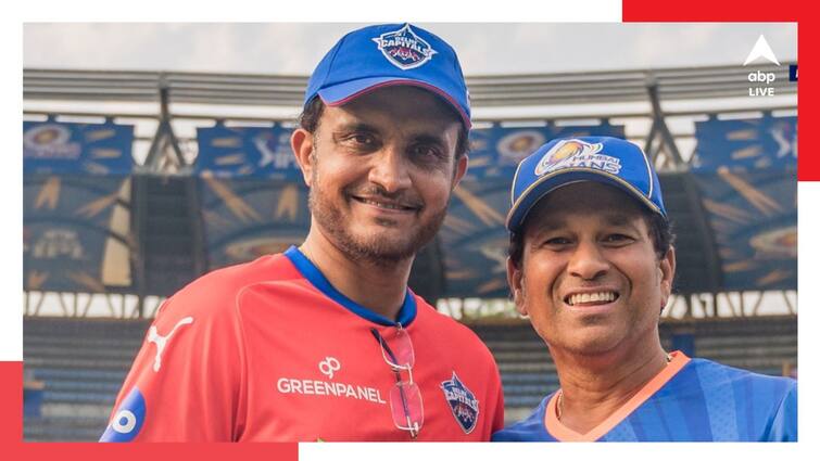 IPL 2024 Sachin Tendulkar Sourav Ganguly clicked together at Wankhede photo went viral ahead of Mumbai Indians vs Delhi Capitals match IPL 2024: ইয়ে দোস্তি হাম নহী তোড়েঙ্গে, বিশ্বকাপ জয়ের মাঠে এক ফ্রেমে দুই কিংবদন্তি