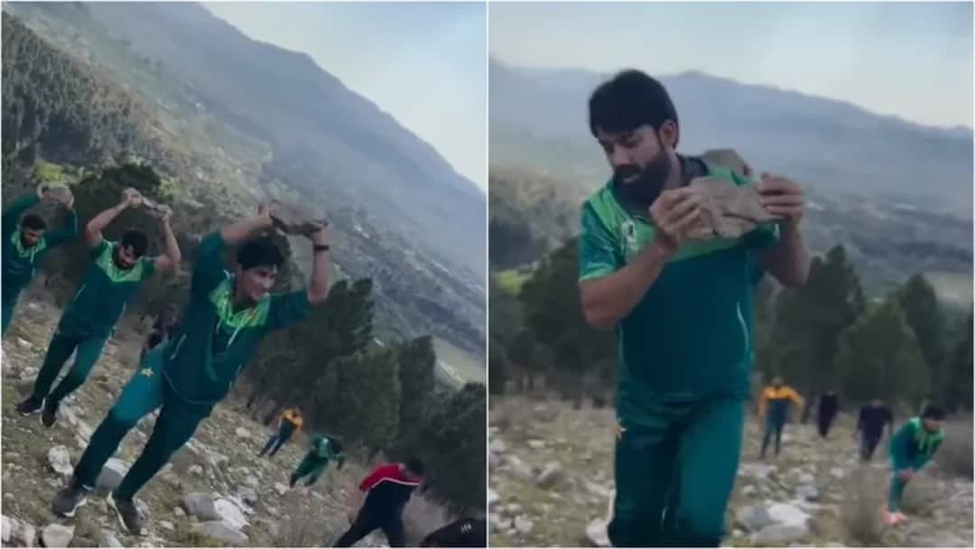 Just Pakistan Things Video of Cricket Teams Army style Training Sparks Hilarious Memes Pakistan cricket: మ్యాచ్‌ కోసమా, యుద్ధం కోసమా? పాక్‌ క్రికెటర్ల ఆర్మీ శిక్షణపై ట్రోల్స్‌