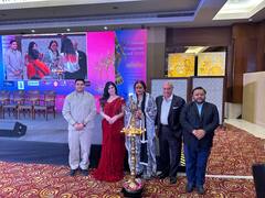 Zareen Khan Stuns In A Red Saree As She Inaugurates The 3rd National Transgender Awards