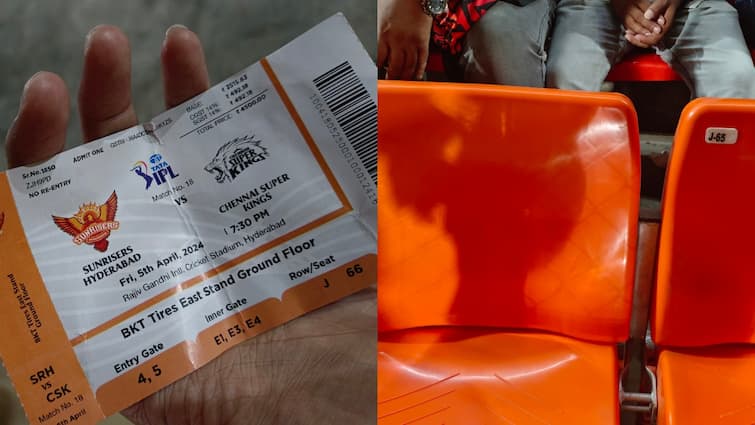 ipl 2024 srh vs csk fan paid 4500 rupees but did not find seat got scammed after missing seat IPL 2024: 4500 रुपए खर्च करके बुक की सीट, लेकिन मैच देखने पहुंचा दर्शक तो हो गया स्कैम