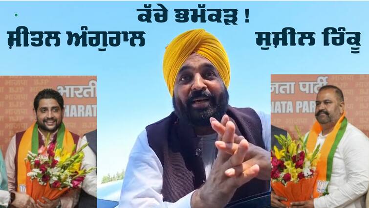 cm bhagwant mann slams sushil rinku and sheetal angural Punjab News: ਸੁਸ਼ੀਲ ਰਿੰਕੂ ਤੇ ਅੰਗੂਰਾਲ 'ਤੇ CM ਮਾਨ ਦਾ ਨਿਸ਼ਾਨਾ, ਦੋਵਾਂ ਨੂੰ ਦੱਸਿਆ ਕੱਚੇ ਭਮੱਕੜ, ਕਿਹਾ ਜਿਹੜੇ ਪੱਕੇ ਉਹ ਨਹੀਂ ਦਿੰਦੇ ਦਗਾ 