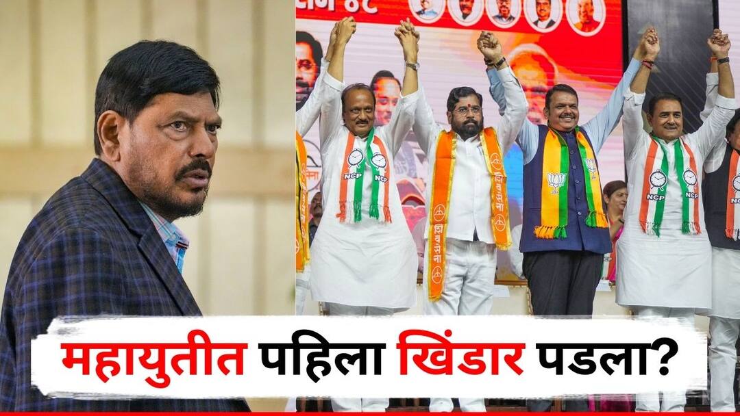 Mahayuti Dispute : महायुतीत पहिला खिंडार पडला! सन्मान मिळत नसल्याचा आरोप; रायगड, मावळमध्ये RPI कार्यकर्त्यांची प्रचाराकडे पाठ Mahayuti Dispute Ramdas Athawale RPI party workers opposition to campaign for Sunil Tatkare In Raigad Lok Sabha Constituency Lok Sabha Election marathi news Mahayuti Dispute : महायुतीत पहिला खिंडार पडला! सन्मान मिळत नसल्याचा आरोप; रायगड, मावळमध्ये RPI कार्यकर्त्यांची प्रचाराकडे पाठ