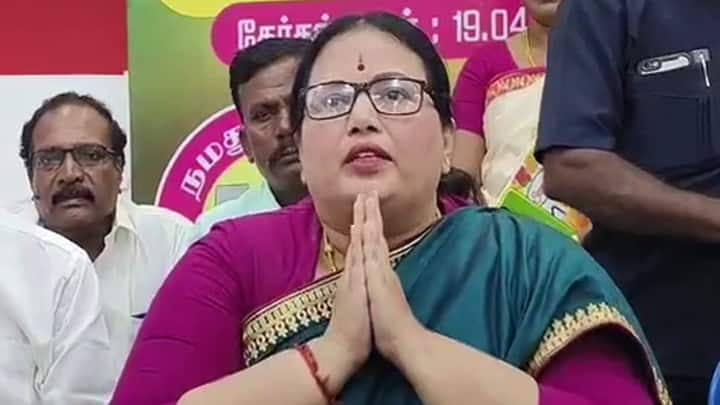 Lok Sabha Election 2024 Jayalaxmi says Ruling and Opposition are preventing me from campaigning for the sole reason that I am Jayalalithaa daughter - TNN ஜெயலலிதா மகள் என்ற ஒரே காரணத்திற்காக என்னை பிரச்சாரம் செய்ய விடாமல் தடுக்கின்றனர் - ஜெயலட்சுமி