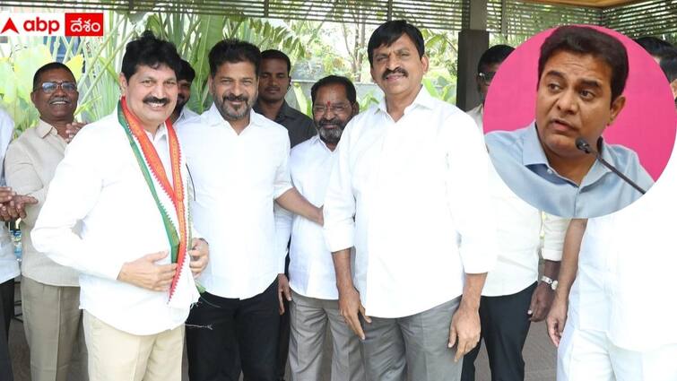 KTR fires on Rahul Gandhi and Congress over Bhadrachalam BRS MLA Tellam Venkat Rao joins Congress KTR News: కాంగ్రెస్ పార్టీ ద్వంద్వ నీతి, బీఆర్ఎస్ ఎమ్మెల్యేలను చేర్చుకోవడంపై కేటీఆర్ ఫైర్