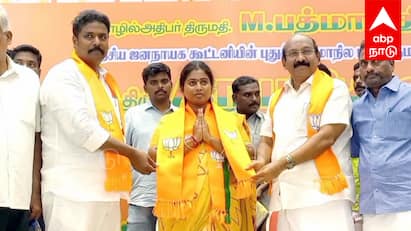 Famous rowdy murderer Manikandan wife joins Puducherry BJP - TNN பாஜகவில் இணைந்த பிரபல ரவுடி மர்டர் மணிகண்டன் மனைவி - புதுச்சேரி மக்கள் அதிர்ச்சி