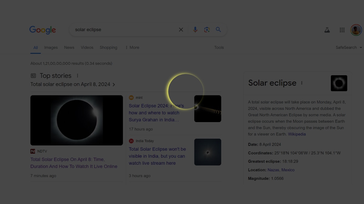 Solar Eclipse: Did You Know Google Has A Special Easter Egg? Here’s How To Activate It