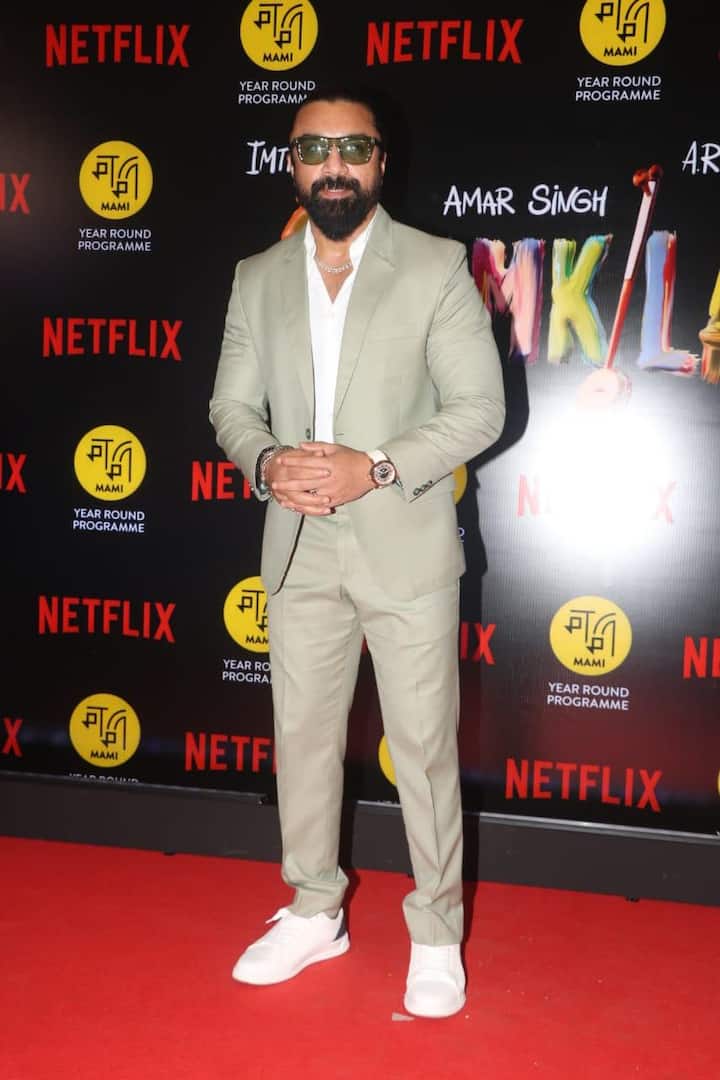 Ajaz Khan looks very handsome in a suit.