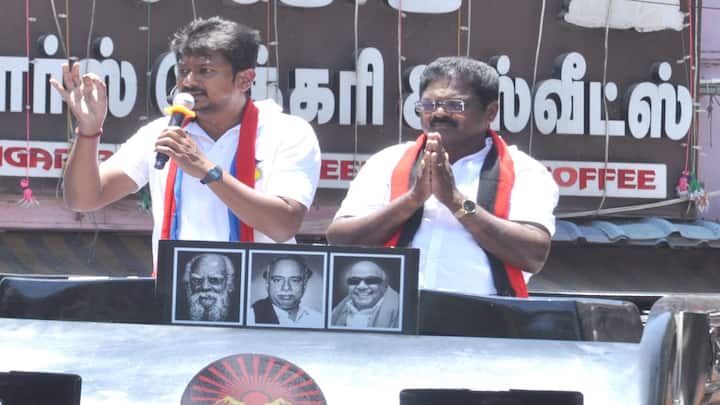 Lok Sabha Election 2024 Minister Udayanidhi Stalin campaigned in support of DMK candidate Mani in Dharmapuri - TNN இதனால்தான் அவருக்கு 29 பைசா என பெயர் வைத்துள்ளேன் - அமைச்சர் உதயநிதி ஸ்டாலின்
