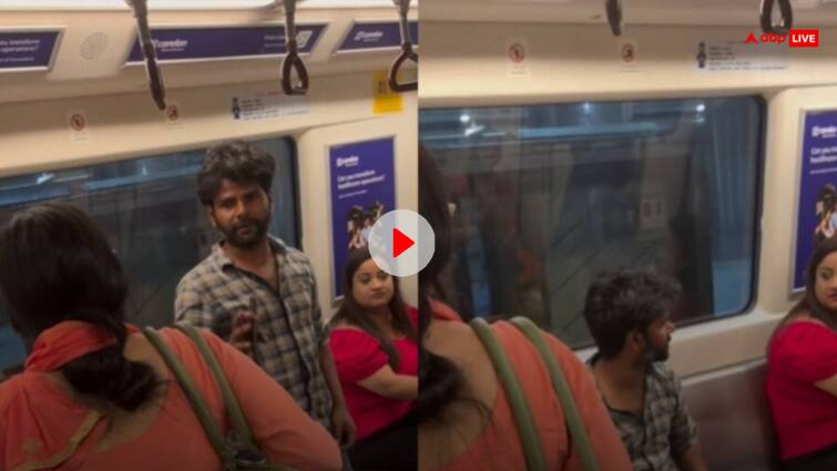 Drunk Man boards Delhi Metro ladies coach women scolded him watch video Viral Video: 'तमीज से बात कर लो...', दिल्ली मेट्रो के लेडीज कोच में घुसा शख्स, महिलाओं ने जमकर लताड़ा