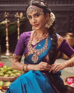 Nabha Natesh Ugadi Photos: నభా నటేష్ ఉగాది పండక్కి పుత్తడి బొమ్మలా ముస్తాబైనట్టు లేదూ!