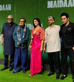 Maidan Screening: ‘मैदान’ की स्क्रीनिंग में रेट्रो लुक में नजर आए अजय देवगन, इन सितारों ने भी अपने लुक्स से लगाए चार चांद, देखें तस्वीरें