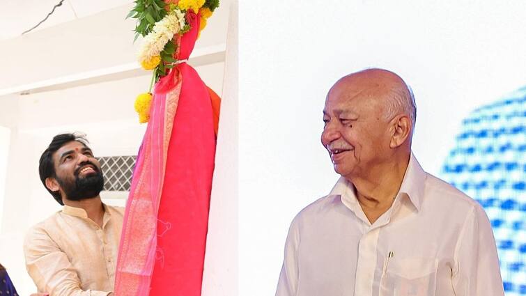 Solapur Lok Sabha Ram Satpute On Sushilkumar Shinde and  Praniti Shinde From Bhagwa  Aatankwad marathi news update Solapur Lok Sabha : भगवा आंतकवाद म्हणणाऱ्या सुशीलकुमार शिंदेंना हिंदू नववर्षाच्या शुभेच्छा, राम सातपुतेंचा हल्लाबोल