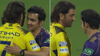 MS Dhoni & Gautam Gambhir Share A Warm Hug After CSK vs KKR IPL 2024 Match | WATCH