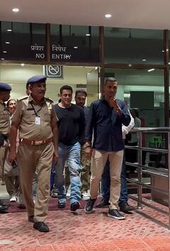 Salman Khan Pics: अनंत अंबानी के बर्थडे सेलिब्रेशन के लिए जामनगर पहुंचे सलमान खान, कैजुअल लुक में दिखा भाईजान का टशन