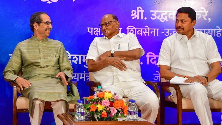 MVA Seat Sharing Final Formula Sharad Pawar Uddhav Thackeray Congress Press Conference ann MVA में सीट बंटवारे पर आज लगेगी अंतिम मुहर? उद्धव ठाकरे, पवार और कांग्रेस कितनी सीटों पर लड़ेंगे चुनाव?