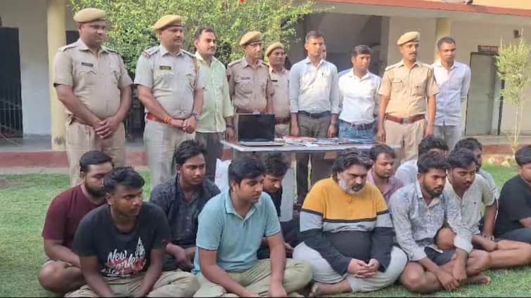 Bharatpur Cyber Crime Rajasthan police Action Operation Anti Virus cyber fraud arrested ANN धौलपुर में ऑपरेशन एंटी वायरस में पुलिस की बड़ी कार्रवाई, 12 साइबर ठग गिरफ्तार