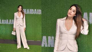 Janhvi Kapoor: পরনে মায়ের পোশাক, গলায় 'শিখু' লেখা নেকলেস, 'ময়দান' ছবির প্রিমিয়ারে নজর কাড়লেন জাহ্নবী