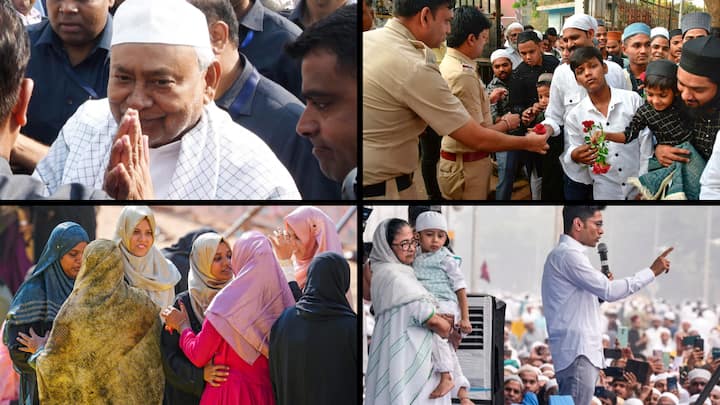 Eid-al-Fitr is being celebrated across the country with great pomp and show. Here is a glimpse of the celebrations in major Indian cities.